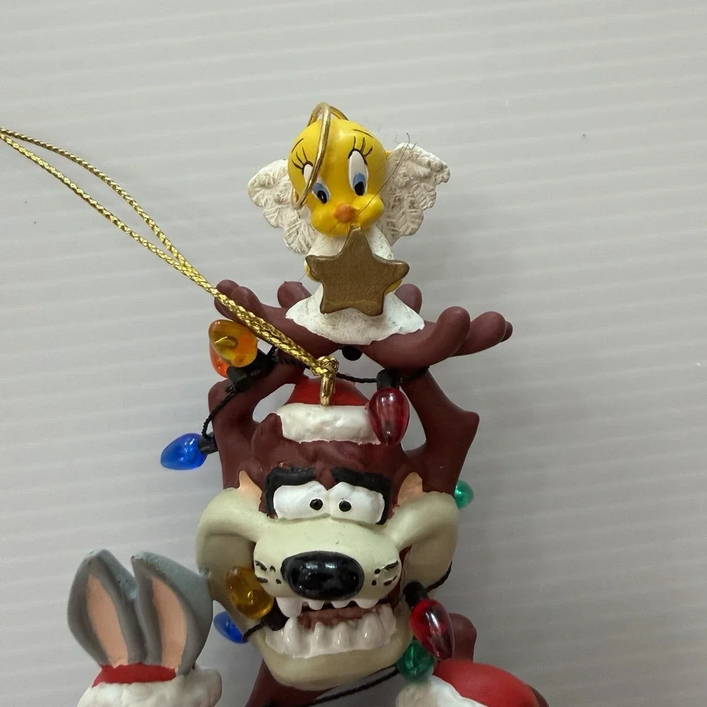 Vintage 1998 Looney Tunes Christmas Ornament Bugs Bunny Sylvester Taz Tweety